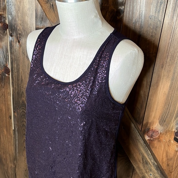 Deep Purple Sequin Tank - Picture 2 of 6